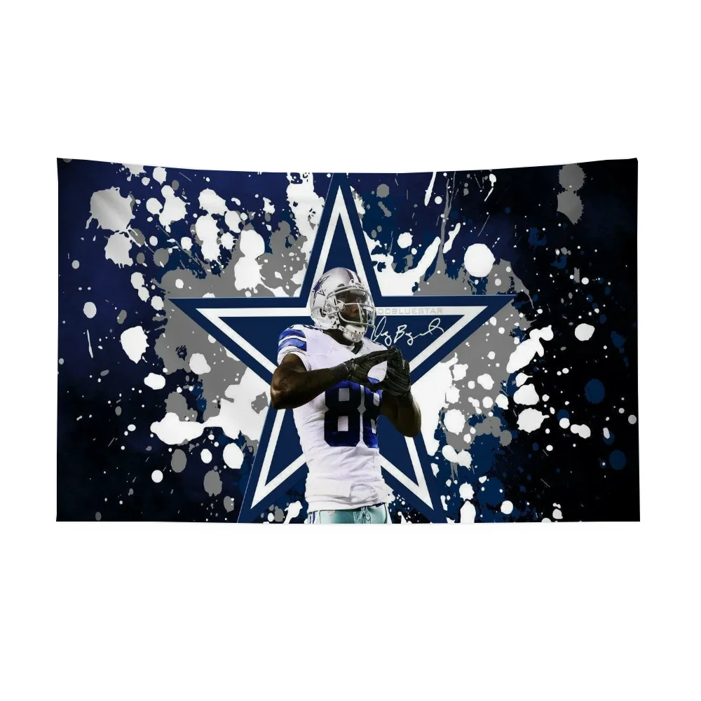 A Four-hole Flag Dallas Cowboys Garage Decoration World Flags and Banners Outdoor Decorations for You Home Garden Custom Hang