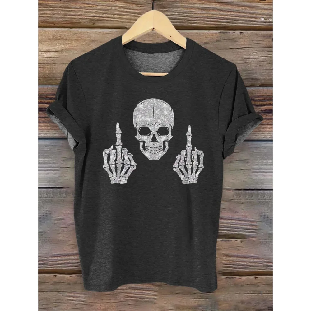 2024 New Skull Men\'s T-Shirt 3d Print T Shirt For Men Vintage Skull Men\'s Clothing Casual Tops Daily Summer Fashion Short Sleeve