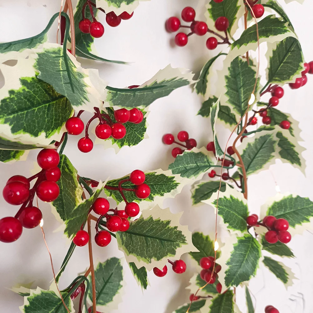 

1Pcs Rattan Berry String Light Chic Home Party Decor Easy Install LED String Light Xmas Luminous Decor Party Layout Prop