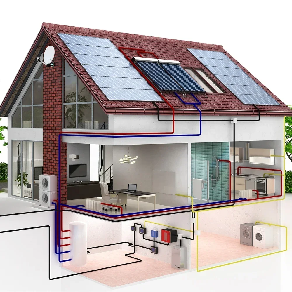 Sistema de energía solar fuera de la red Panel solar de 5kW con batería e inversor Kit solar completo para el hogar