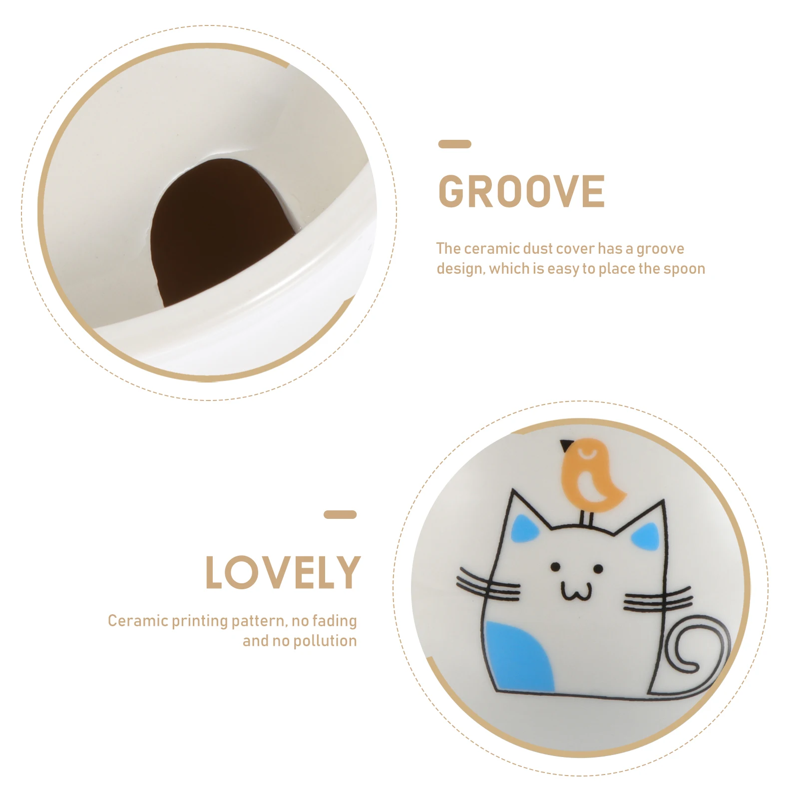 

1Set Ceramic Seasoning Jar Cartoon Spice Holder Kitchen Condiment Pot for Salt Pepper Storage Tidy Gift Cartoon Spice Jar