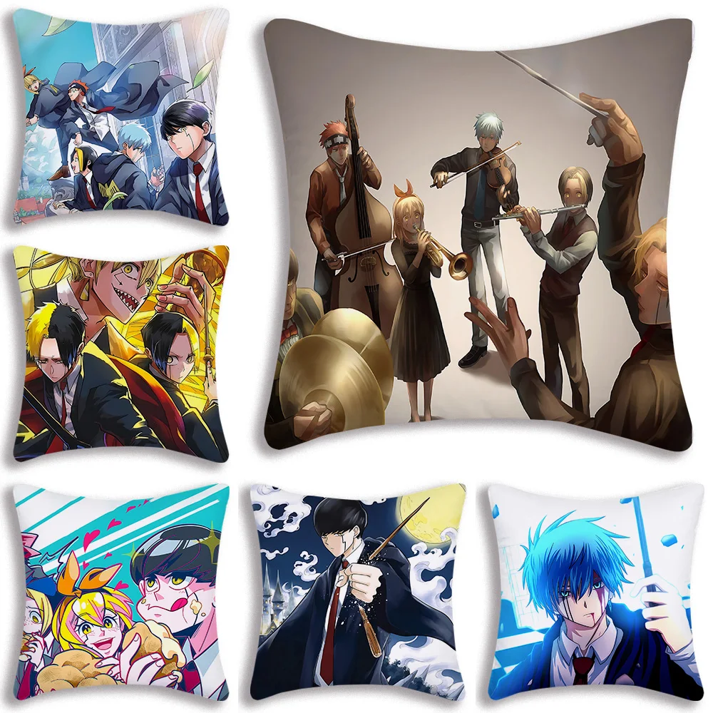 Anime Mashle Magic And Muscles Pillow Covers Cartoon Sofa Decorative Home Double-sided Printing Short Plush Cute Cushion Cover