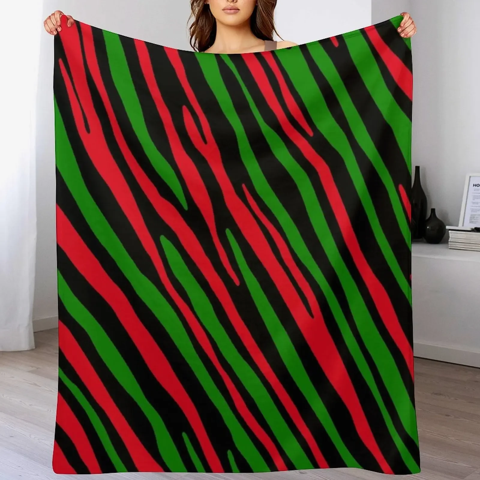 

90's Tribe Pattern Throw Blanket Luxurious Soft Fuzzy Blanket for Sofa Bed