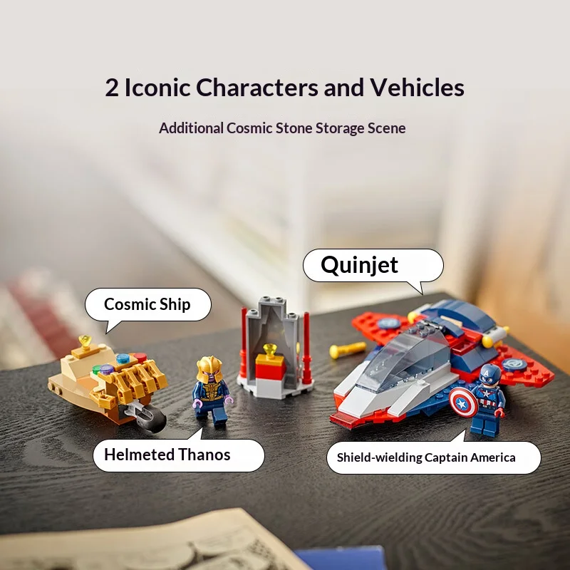 Lego Building Blocks Marvel Series 76319 Captain America vs Thanos Boys and Girls Puzzle Building Blocks Toy Christmas Gift view 4