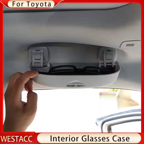 Car Glasses Case Sunglasses Holder for Toyota Corolla CHR Camry RAV 4 Levin Highlander Sunglasses Storage Box Accessories
