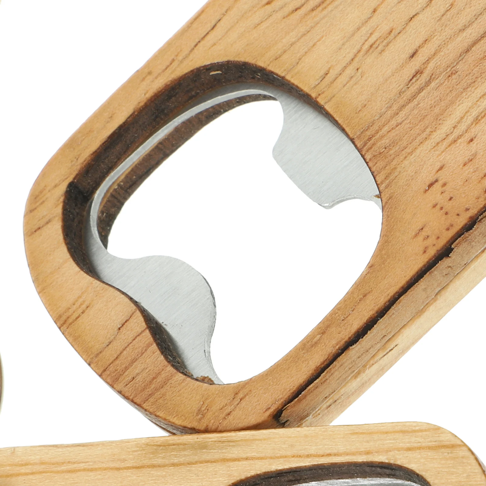 

10pcs Wooden Keychain Bottle Sturdy Craft DIY Party Gift Blank Wood Shell Carving Unfinished Soda Beverage Opener Beer Bottle