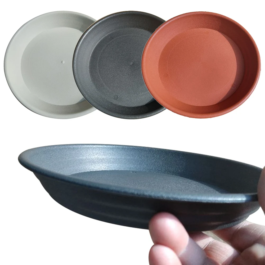 12pcs Round Plastic Plants Pot Saucers Water Tray Mat Tray Color Tray 5.8/6.8/7.6 Inch Garden Indoor Plants Flower Pot Parts