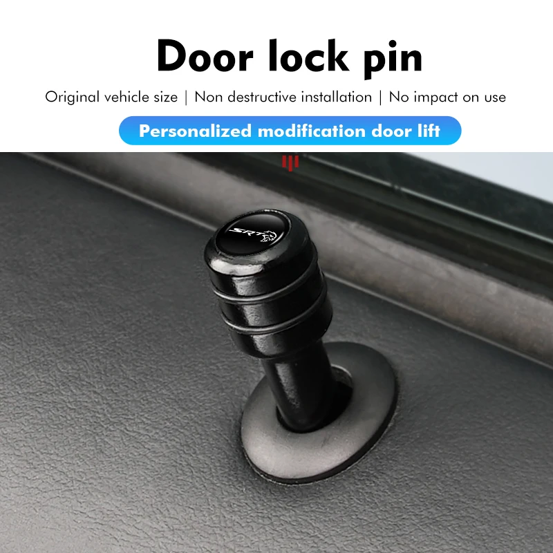 Car Door Lock Pin Knob Pull Security Insurance Auto Universal For Dodge SRT Charger Hellcat Challenger RAM Journey Caravan