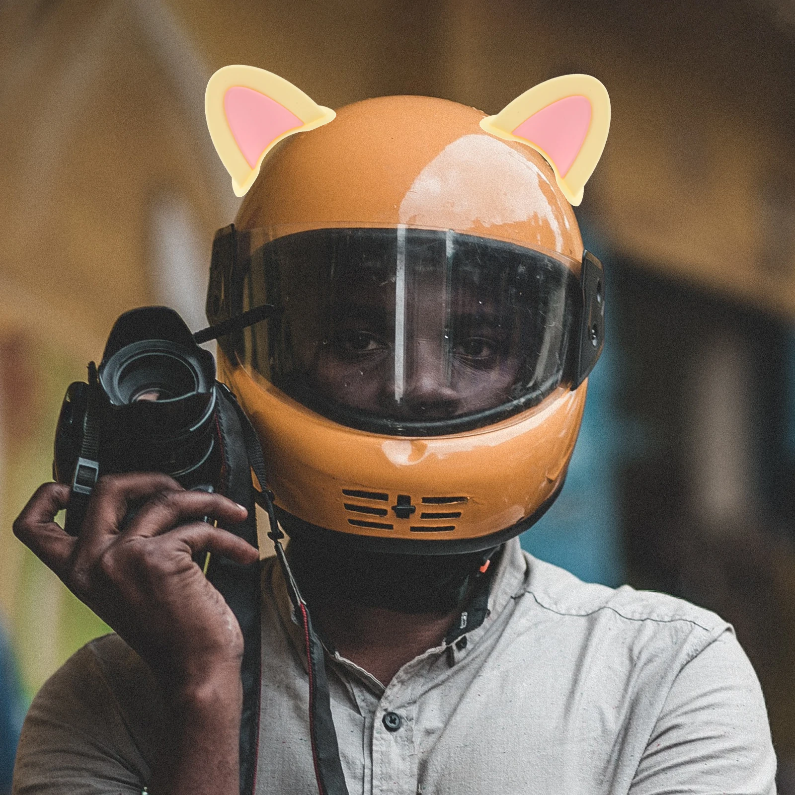 

3 Pairs Cat Ear Accessories Decor Motorcycle Decoration Weave Ornament Ears Abs Cute Kitten