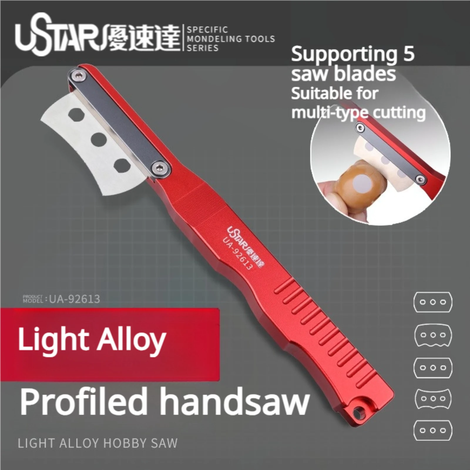 

Ustar UA-92613 Light Alloy Shaped Hand Saw Model Assembly Making Tool Precision Cutting for Gundam Military Model Making Tools