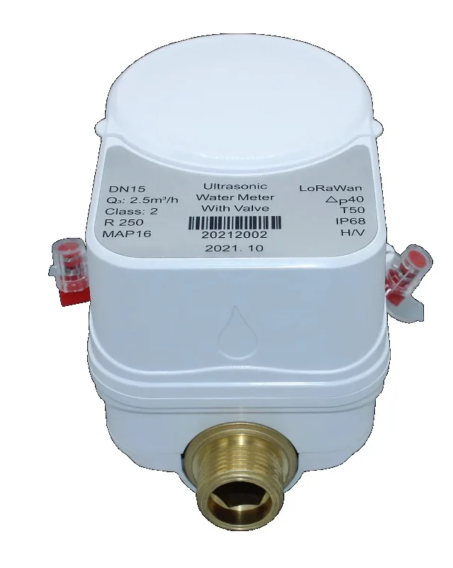 RTS ultrasonic smart water meter valve control type communicate via Tuya App ZigBee way prepaid water flow meter