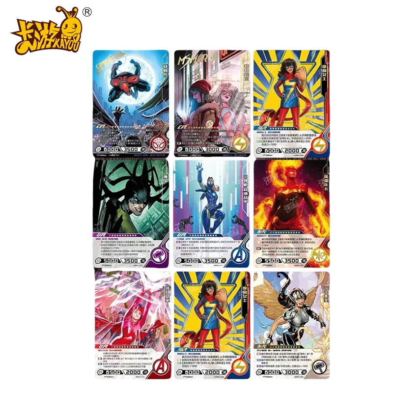 120/180Pcs KAYOU Avengers Cards Iron Man Thor Cosplay Heroes Competitive Battle Game TCG SSR/SR/R/HR/LR Collection Card Kids Toy