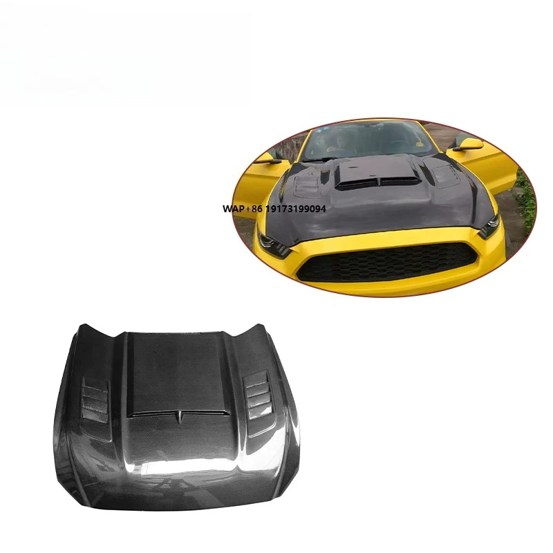 

Carbon Fiber Hood for Mustang 2015-2017 High Quality Engine Cover Bonnet Car Auto Parts Accessories Body Kit
