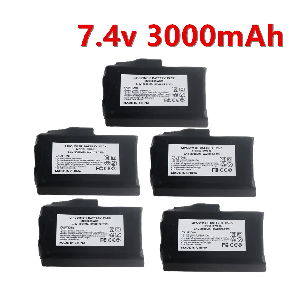 New High-Quality 7.4v 3000mAh Rechargeable Lithium Polymer Battery for Heated Gloves Winter Heating Stockings Battery Equipment