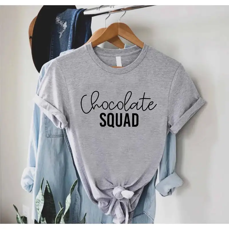 Camiseta del Escuadrón de Chocolate Amante Chocolólico Niños Divertidos Me gusta addictos a choco
