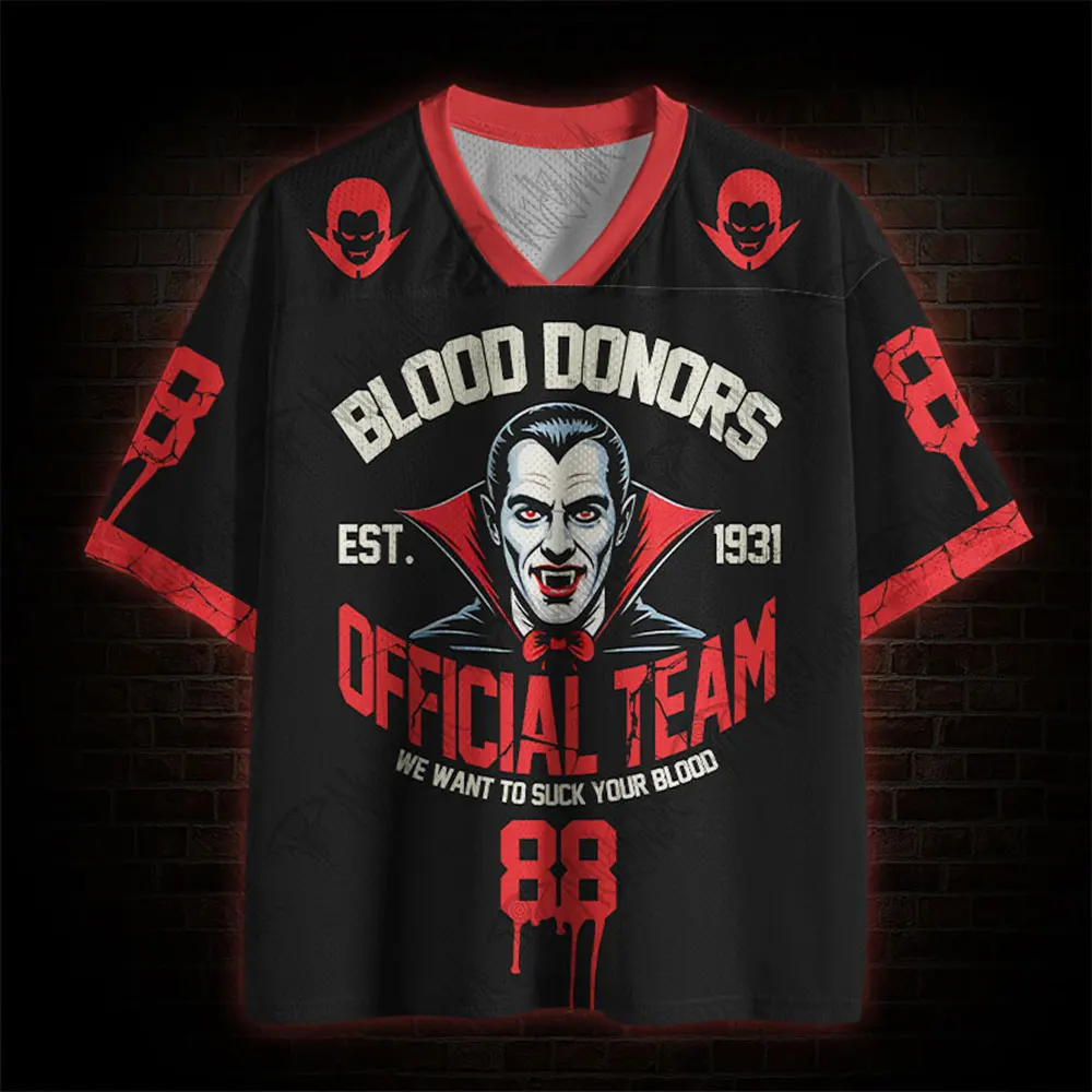 

2026 New Movie Sports Fashion Adult and Children's Short Sleeve V-neck Street Eye Clothing Gothic Style Horror Fans Gift