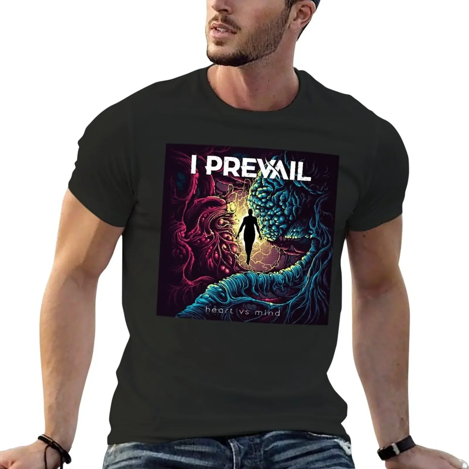 

I prevail heart vs mind T-Shirt heavyweights quick drying Blouse oversized t shirts for men