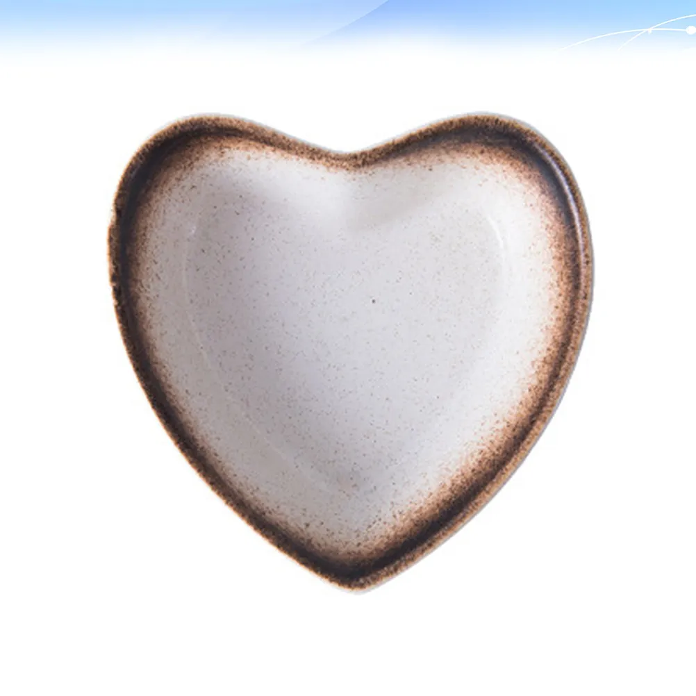 Heart-Shaped Ceramic Bowl 6 Inch, Mocha-Colored, Scratch-Resistant for Fruit Salad, Breakfast, Storage & Kitchen Decor