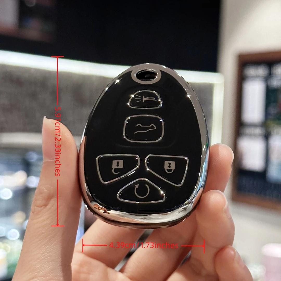 Key Fob Cover for Chevy Malibu 2004-2012 Cobalt Pontiac G5 G6 Grand Prix Buick Lacrosse Saturn Aura Keyring Car Keychain