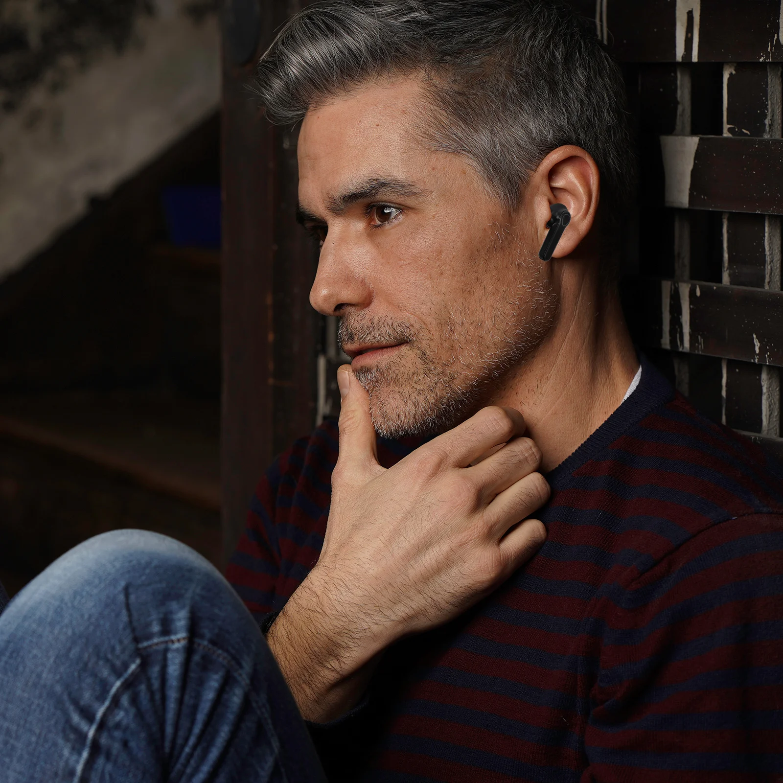 

1Set Earphone Wireless Touch Control Noise Cancelling Sports Running Earbuds Lightweight Comfortable Stable Wear