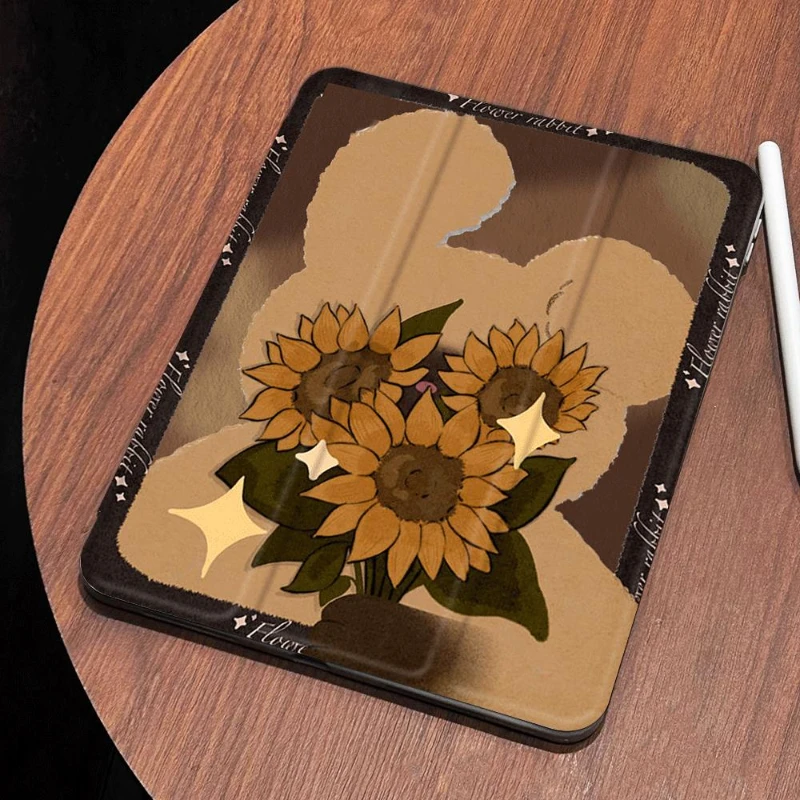 Funda protectora para IPad, carcasa de girasol, 7, 8, 9th, 10,2, 10. ª generación, IPad Air 4, 10,9, 2020, Air 5, Pro 11, 2022