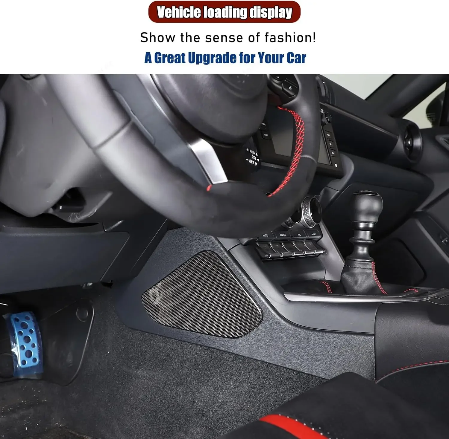 Dry Carbon Knee Anti-kick Pad Cover Car Center Console Anti Dirty Protection Pads For Toyota GR86 ZN8 Subaru BRZ ZD8 2022-2026