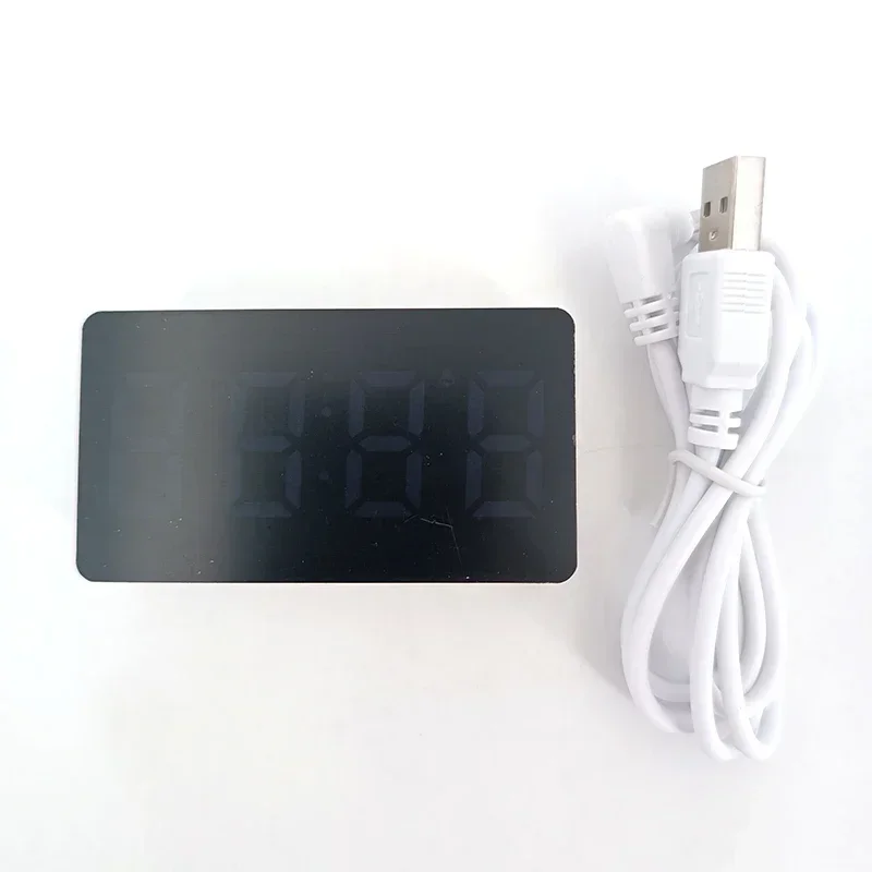 Mirror Table Clock Multifunctional Digital Alarm Snooze Display Time Night LED Light Desk Desktop Home Decor Gifts for Children