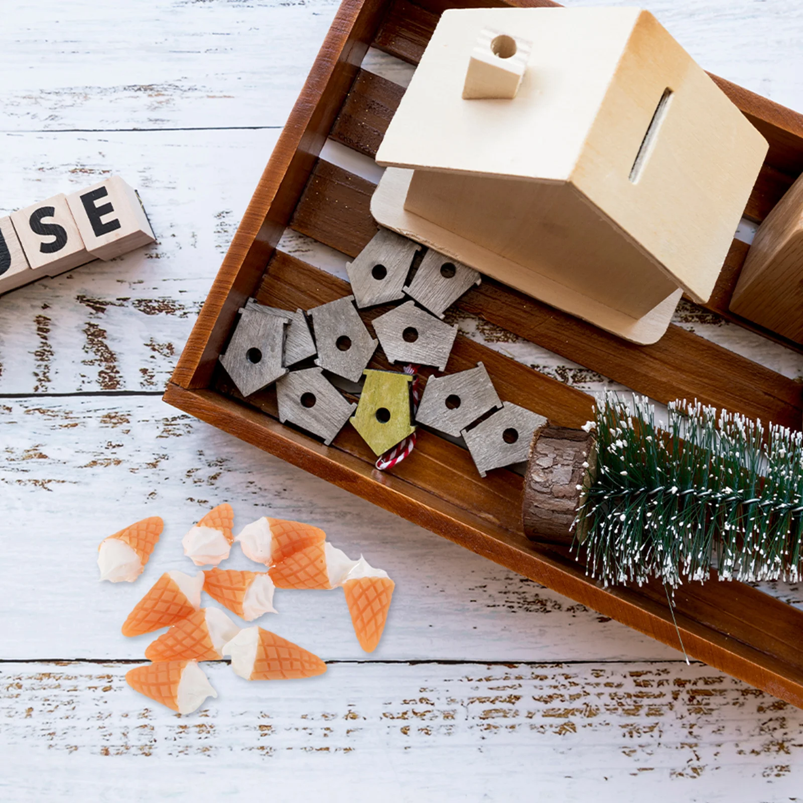 10 個ミニチュアアイスクリームフェイクデザートドールハウスキッチンディスプレイ用小さなリアルな食品小道具人工デザート