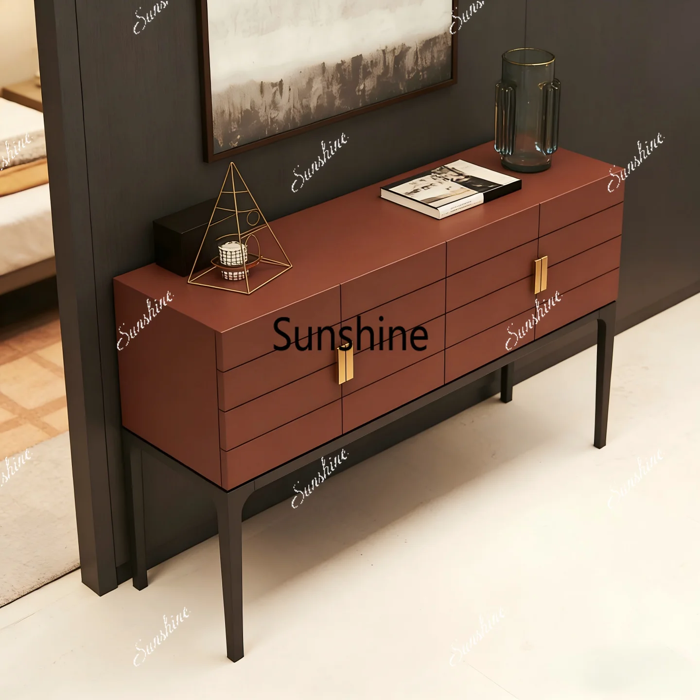 

Modern simple paint porch cabinet living room corridor decorative cabinet