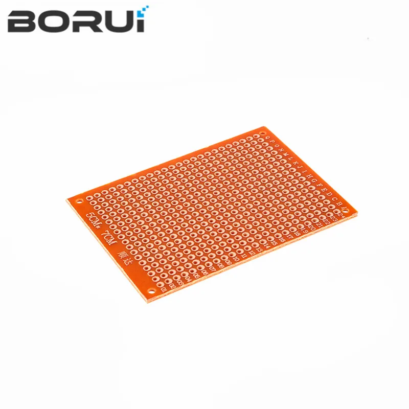 5 pces 5*7 pcb 5x7 pcb 5cm 7cm diy protótipo de papel pcb placa universal amarelo