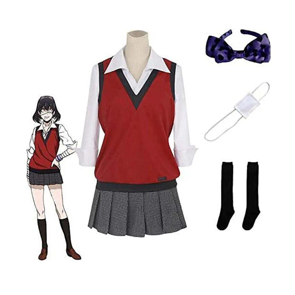 

Anime Kakegurui Uniform Yumeko Jabami Kakegurui Twin Runa Yomozuki Ikishima Midari Cosplay Costumes