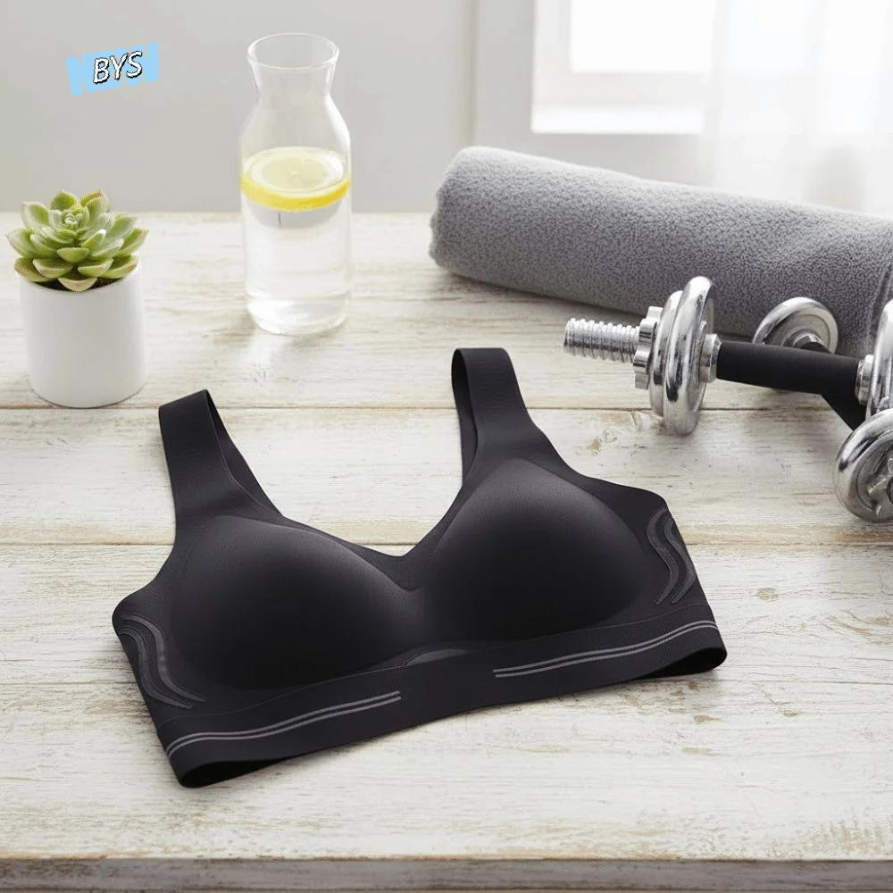 

Simple Close-fitting Wireless Deep V Bra Shockproof Gathered Breasts Underwear for Women Anti-sagging Big Cup Push Up Bra Girls