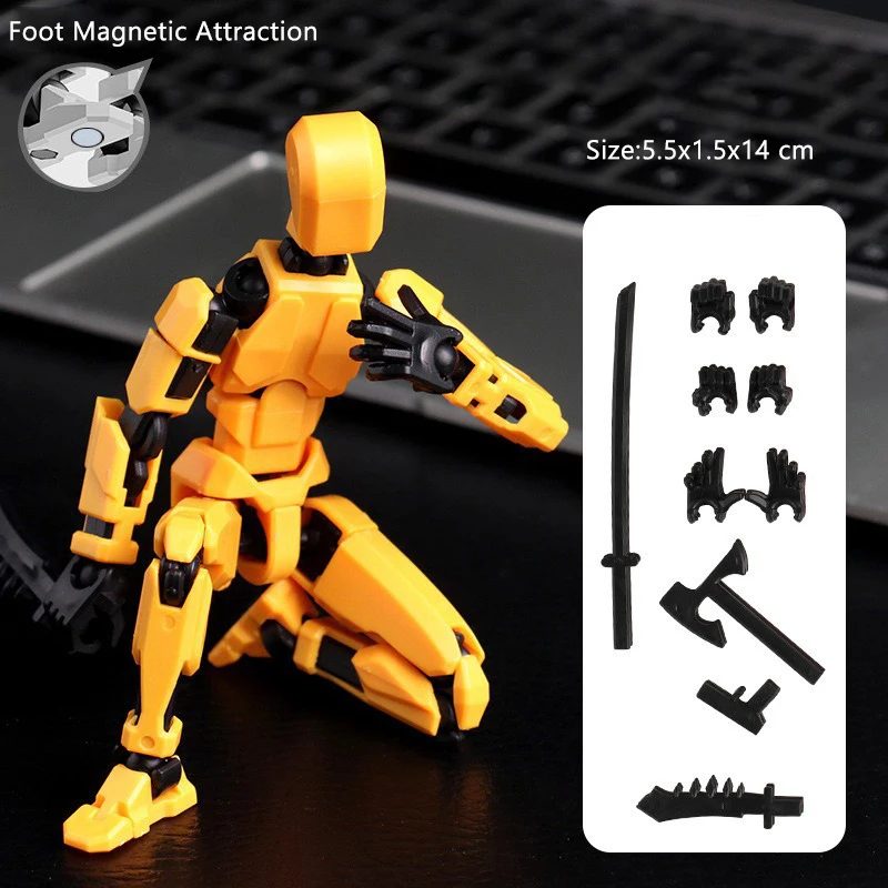 Mehrgelenkiger Beweglicher Formwandler-Roboter mit Magnetischer Anziehung, 3D-Gedruckte Schaufensterpuppe, 13 Actionfiguren, Spielzeug, Ornamente, Geschenke