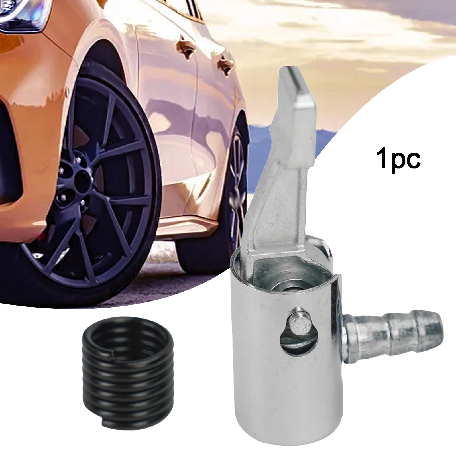 1/2pc 6mm Air Tire Chuck Inflator Pump Hose Adapter Valve Connector For Cars Bikes Automobile Tire Inflator Inflatable Clamps