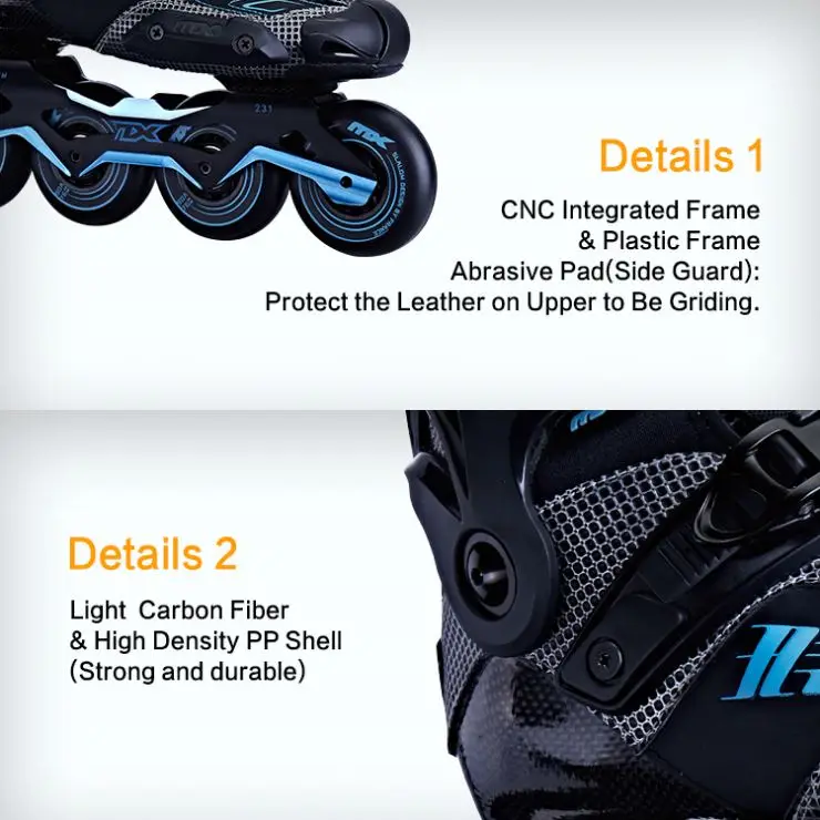 Professional New Adjustable Carbon Fiber Frame Breathable Patins Roller Inline Skate