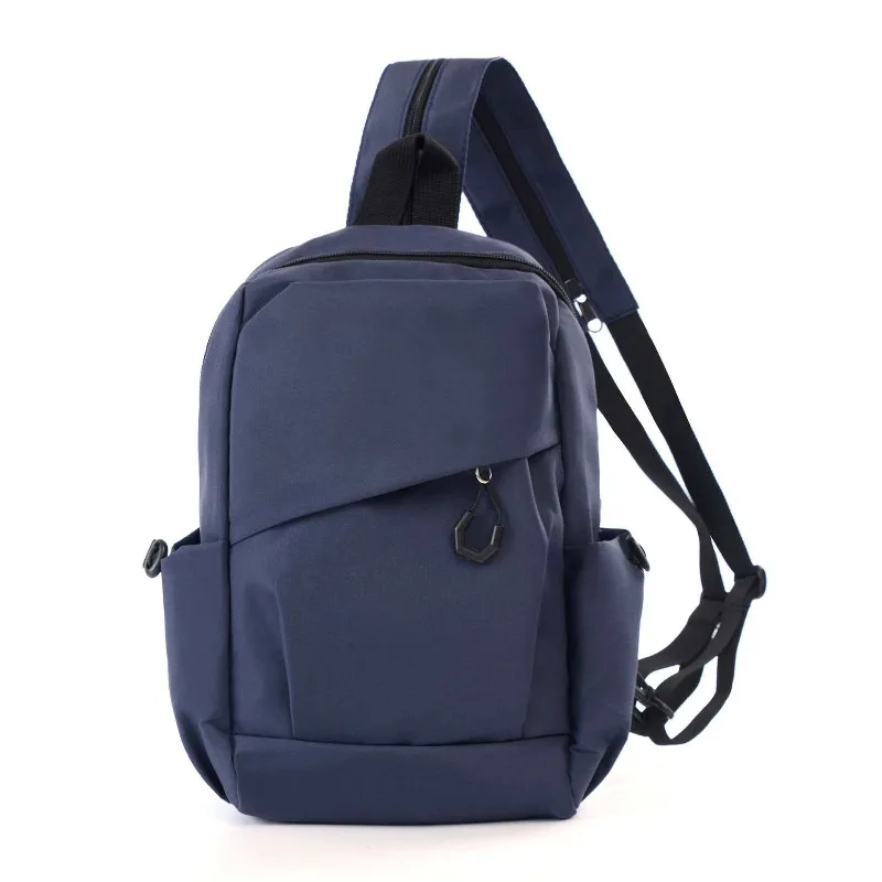 

2026 новая простая однотонная мужская нагрудная сумка, уличная многофункциональная сумка через плечо на одно плечо, студенческий небольшой рюкзак