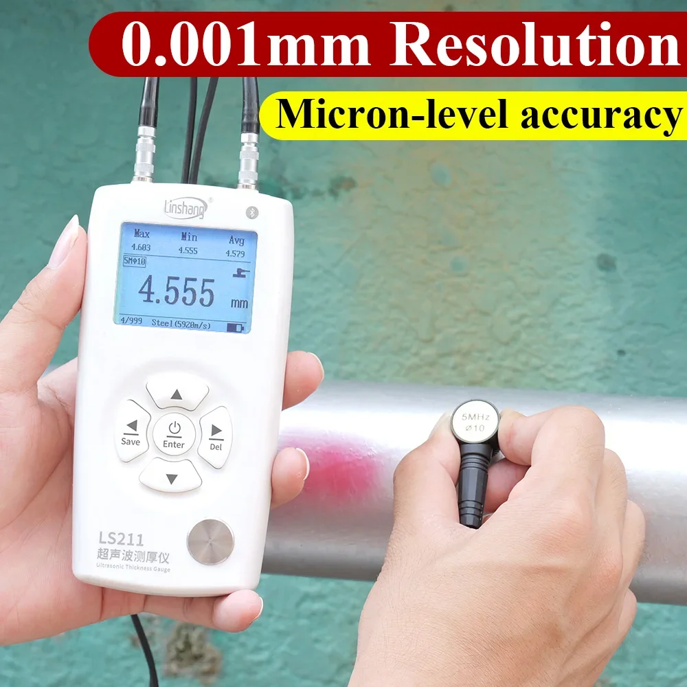 Custom LS211 Multi Probe Ultrasonic Thickness Measurement High Precision Ultrasonic Thickness Gauge for Metal