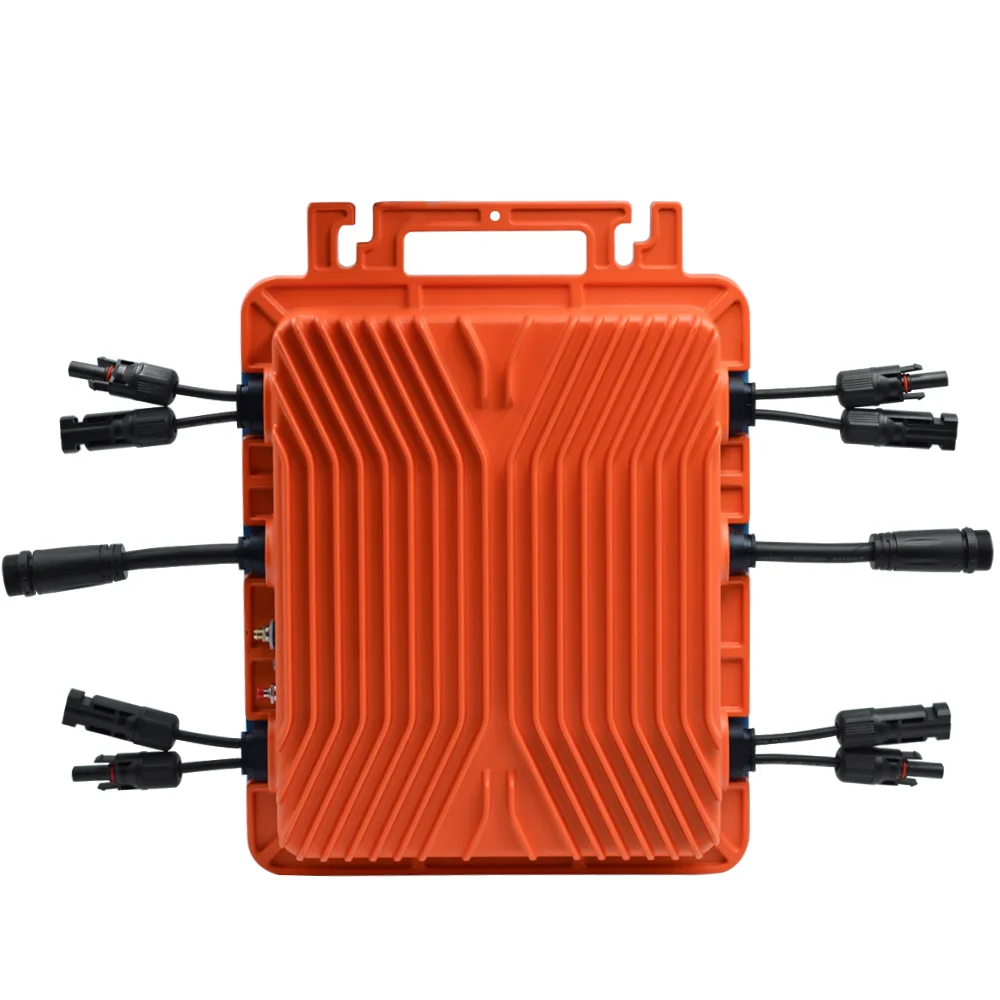 Black Die Cast Aluminum 1400W WIFI Smart Control IP67 Waterproof Grid Tie Micro Inverter For Residential Solar PV System