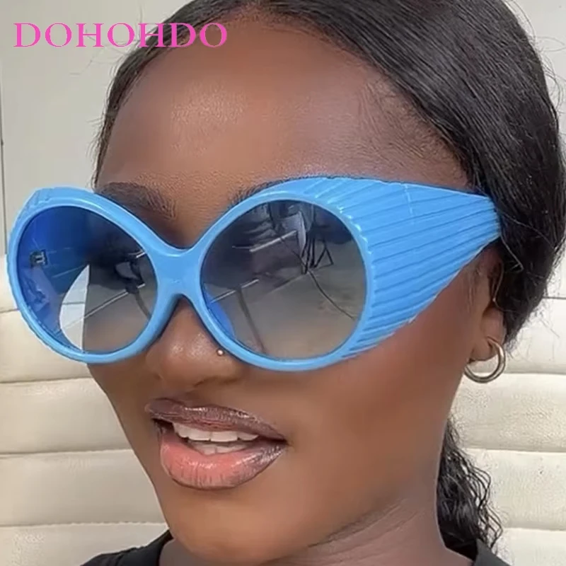 

Oversized Round Steampunk Sunglasses Women Men Fashion Y2K Punk Sun Glasses For Ladies Vintage Party Eyewear Shades UV400 Goggle