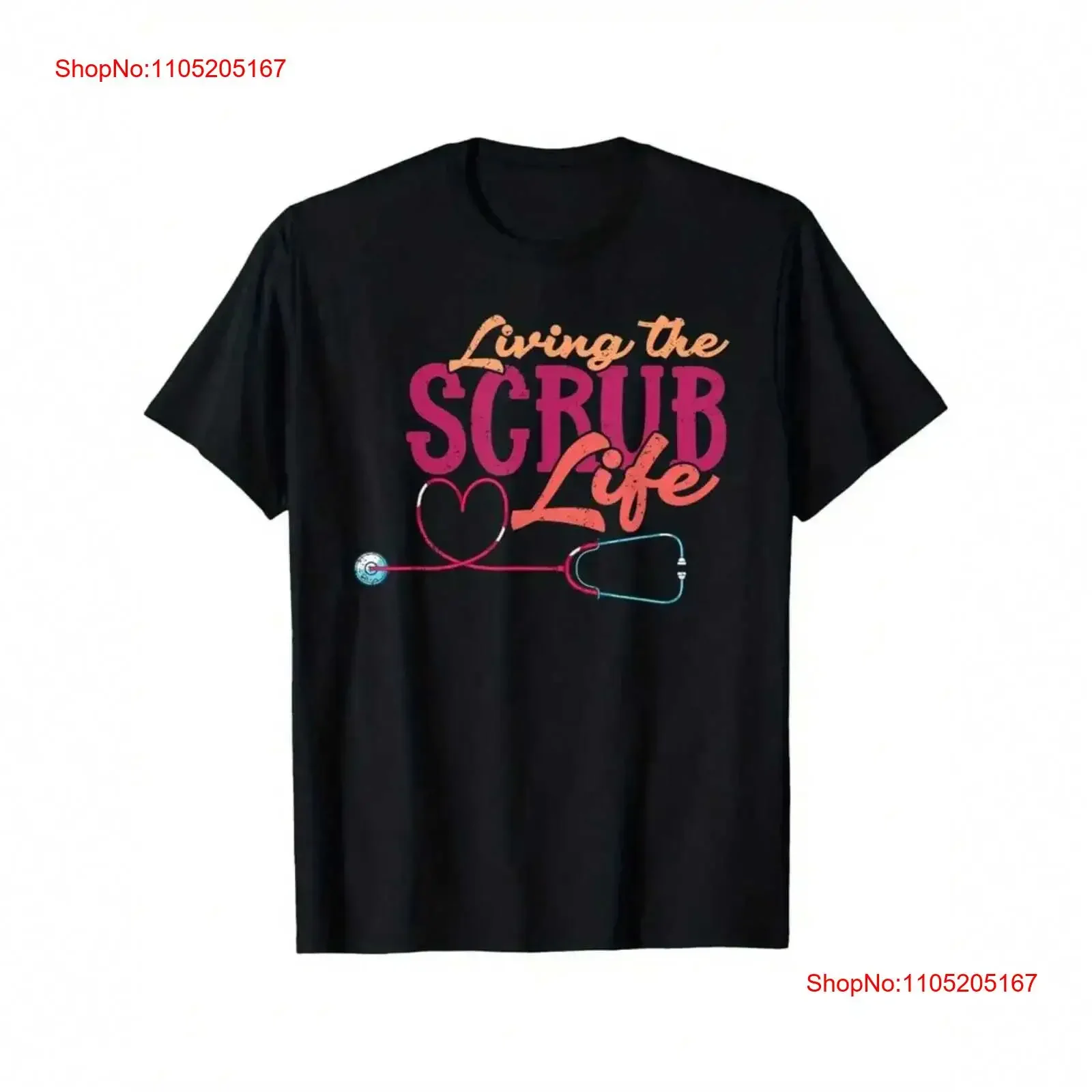 

Футболка для медицинской медсестры Living The Scrub Life Fun, дизайн сердца и стетоскопа, винтажная, растянутая, стильная, слегка графика