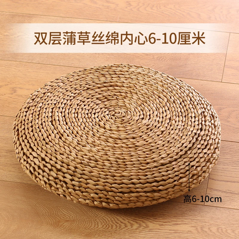 Straw futon Corn skin woven seat cushion Tatami floor Pudong grass kneeling sitting on the pier meditating Japanese balcony pad