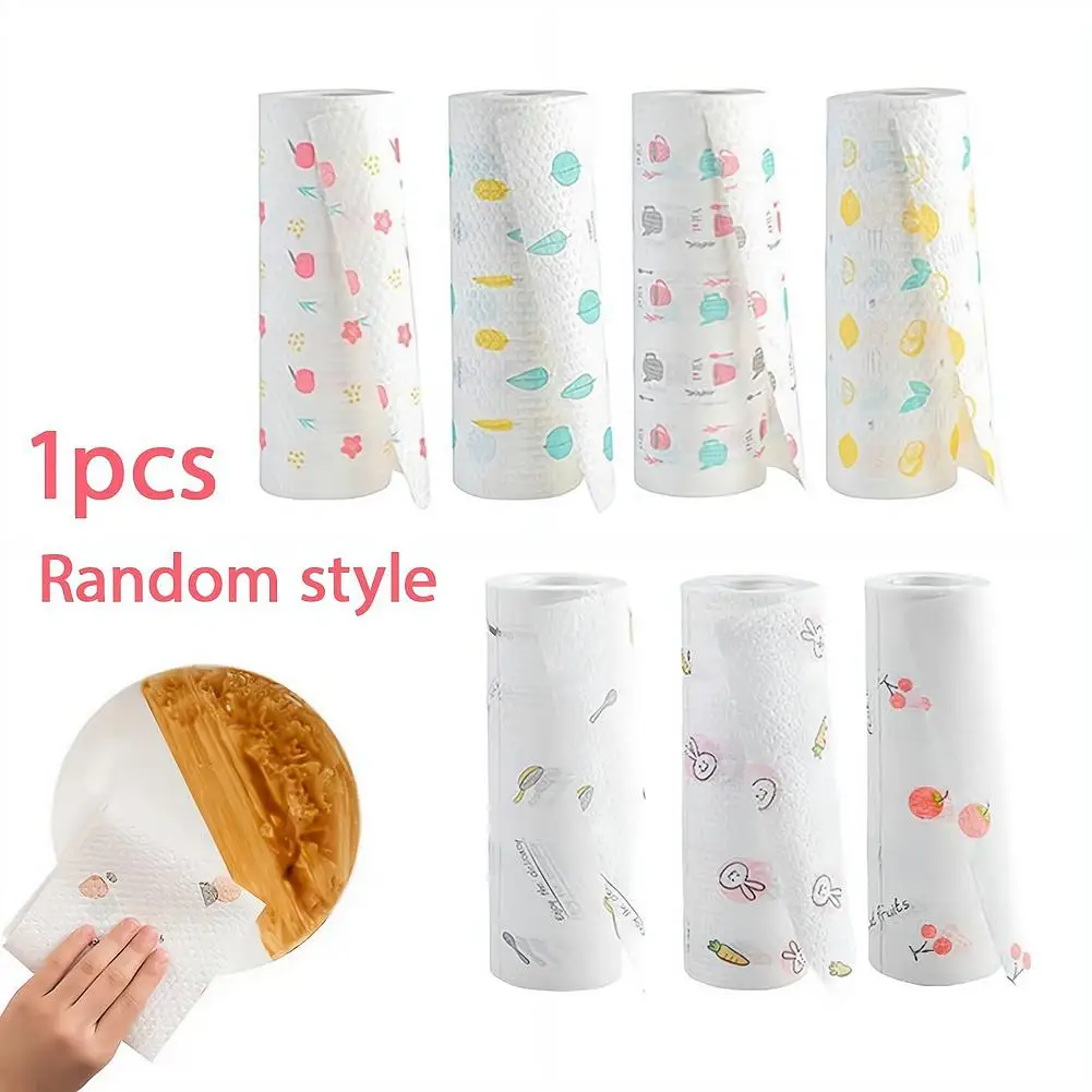 Washable Kitchen Paper Towels Dual-Purpose Dry & Wet Cleaning Cloth Disposable Dishwashing Paper Cleaning Specialty Paper
