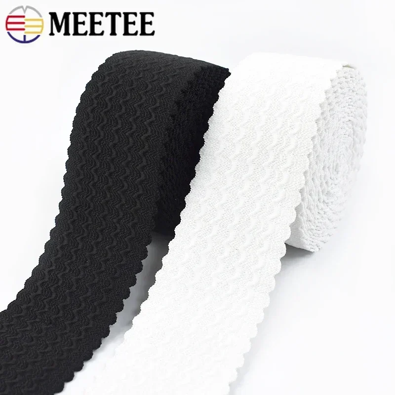 1-5M 40-70mm Stripe Elastic Bands Nylon Stretch Tapes For Trousers Waistband Skirt Clothes Rubber Webbing DIY Sewing Accessories