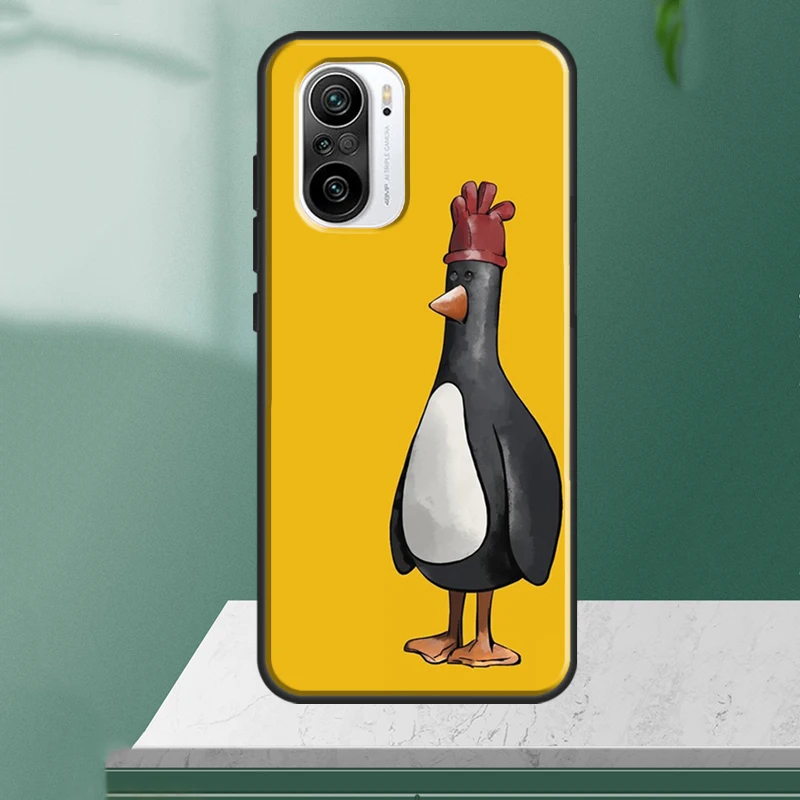 Funda bonita con forma de pingüino para Xiaomi 13 14 Ultra 11T 12T 13T 14T Pro POCO X7 Pro X3 X5 F3 F5 F6 M6 X6 Pro