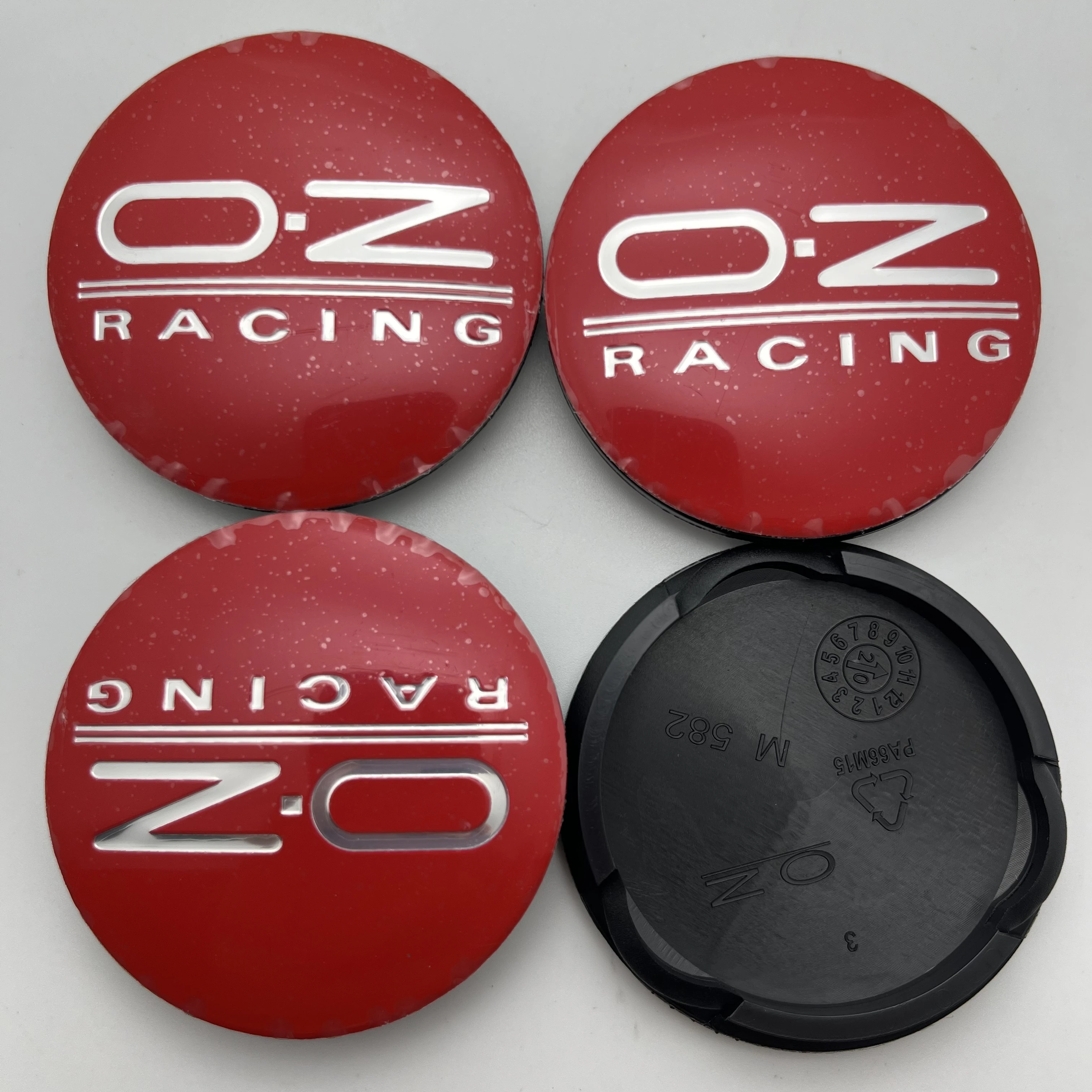 55mm M582 Car Wheel Caps With O.Z OZ Racing Sport Emblem Logo Rim Hubcaps Cover Badge Styling Accessories For VW Golf Polo