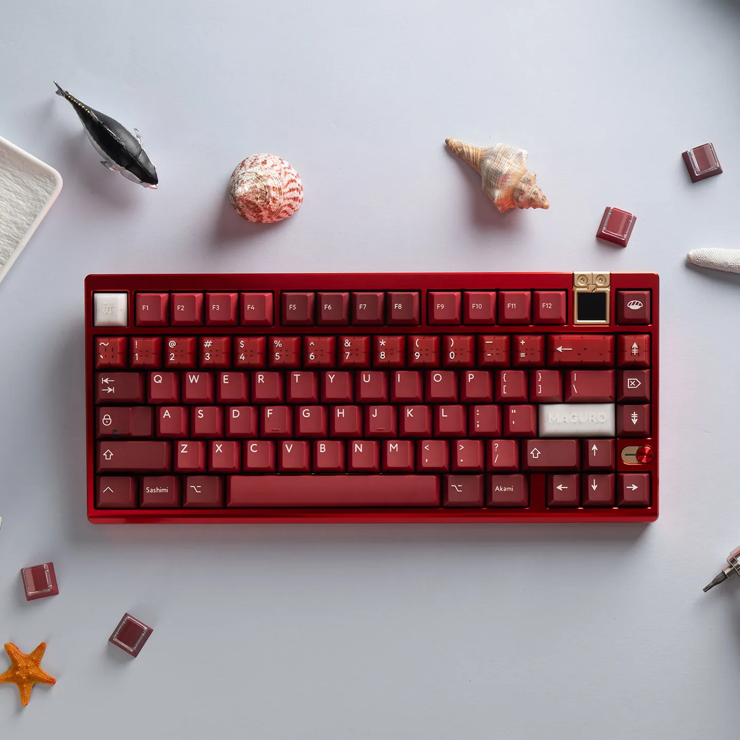 PBTfans Tuna Theme Keycaps Set PBT  Process Cherry Profile Custom Original Handmade Keycaps for Mechanical Keyboard Accessories