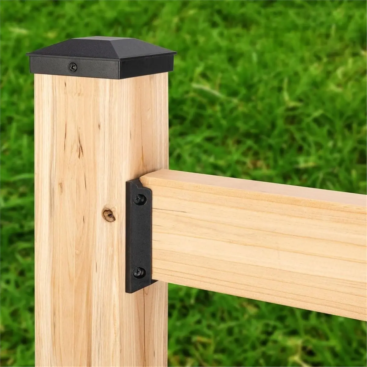 20pcs Fence Post Mounting Mounts, Heavy-Duty Outdoor Deck Connectors,Wooden Stake Fixing Base