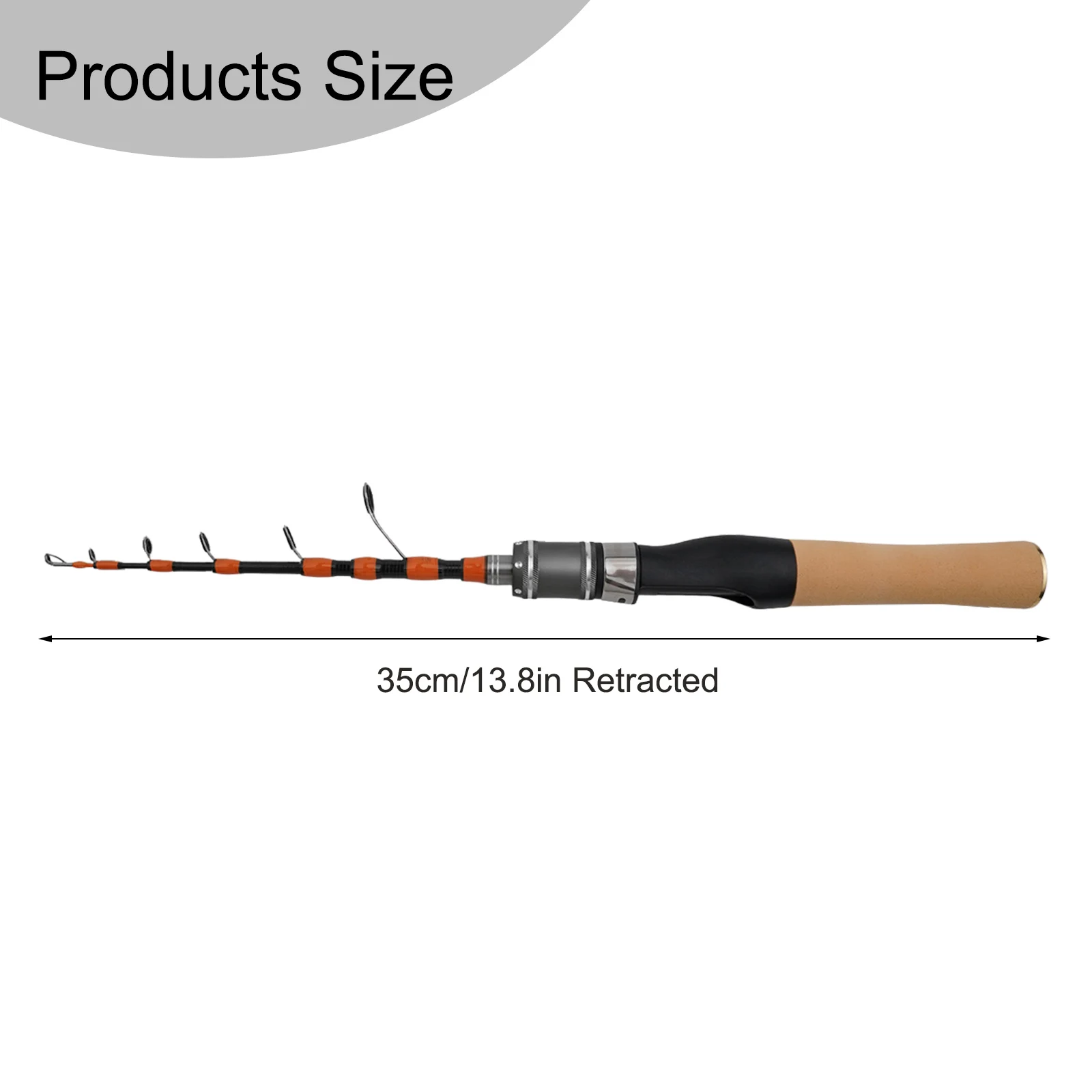 Compact Fishing Rod Casting And Spinner Rod Fishing Rod 4-10lb 1/32oz-1/4oz Lure Weight 7 Sections For Freshwater Fishing