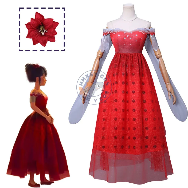 

Ladybugs Cosplay Costume Anime Ladybugs Dress Red Evening Dress Necklace Headdress Outfit Christmas Halloween Role Play Uniform
