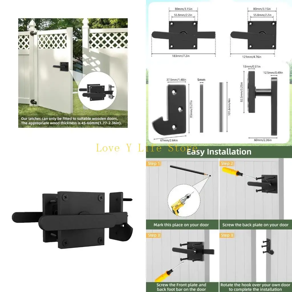 verrou-porte-automatique-double-face-l74c-serrure-porte-battante-robuste-materiel-cloture-pour-utilisation-interieure